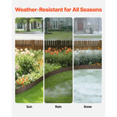 Steel Landscape Edging 5 Packs 39 x 4in Rust-Resistant Edging Border Brown